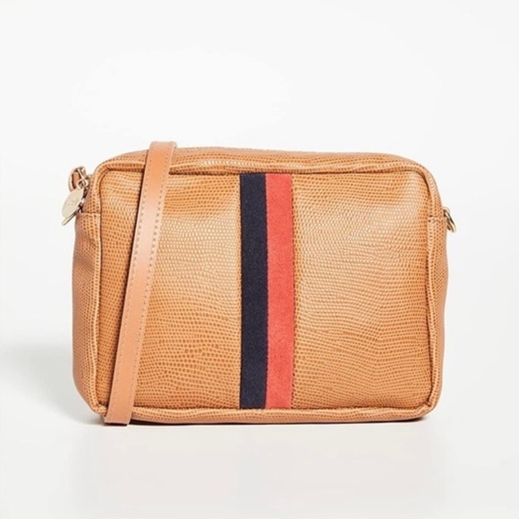 Clare V midi sac crossbody shoulder bag tan lizard leather - Picture 9 of 12